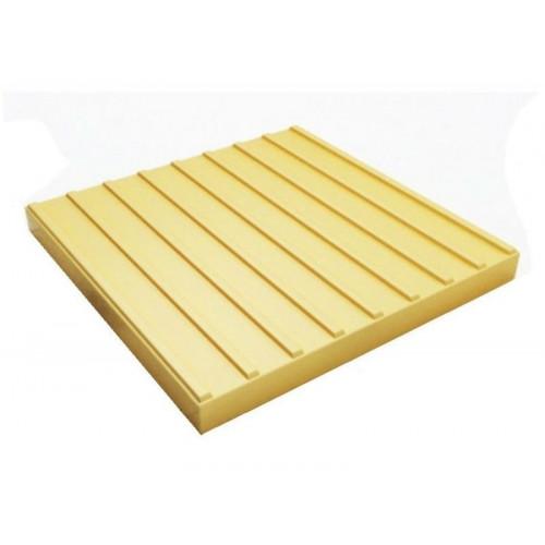 Тактильная плитка с продольными рифами 300x300x30 желтая